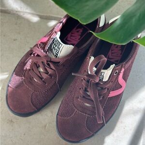 NEW Vans Women's Burgundy and Pink Sneakers women size 7.5, men size 6